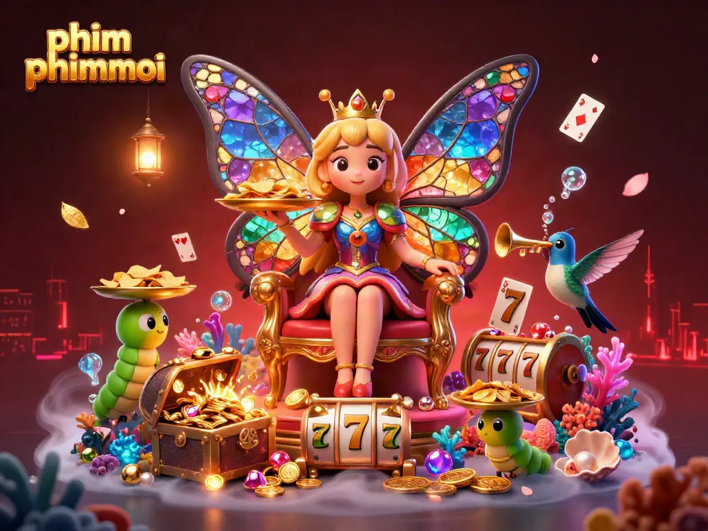 Experience thrilling wins with phim phimmoi in this vibrant casino-themed 3D scene.