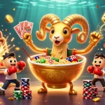 Experience the excitement of Cổng game bài đổi thưởng Sunwin with vibrant characters and casino elements.